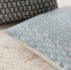 Foindtower Set of 2 Decorative Neutral Floral Print Throw Pillow Covers Vintage Accent Farmhouse Cushion Covers Boho Home Decor for Sofa Couch Chair Bedroom Living Room Outdoor,20×20 Inch,Powder Blue