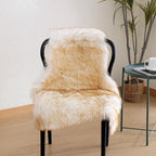 linmopm Faux Fur Sheepskin Rug, 2x3 ft, White and Yellow