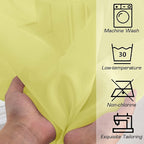 Simplebrand Lemon Sheer Curtains 96 Inches Long, Light Filtering Rod Pocket Solid Color Window Sheer Curtain Panels, Elegant Curtains & Drapes for Living Room, Bedroom 2 Panels (Lemon, 42" W x 96" L)