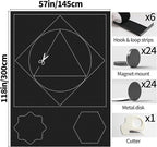 BKSAI 100% Blackout Window Cover, Portable Magnetic Black Out Curtains for Window, Black Out Shades No Drill Cuttable Blackout Blinds for Bedroom, RV, Nursery, Media Room, 118x57 inch