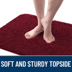 OLANLY Dog Door Mat for Muddy Paws 59x32, Super Absorbent Chenille Mud Mat