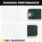 MIULEE 100% Blackout Linen Curtains for Bedroom, Bright White Solid Luxury Decor Thermal Insulation Room Darkening Drapes for Living Room Nursery Back Tab Rod Pocket 42 x 63 Inches, 2 Panels