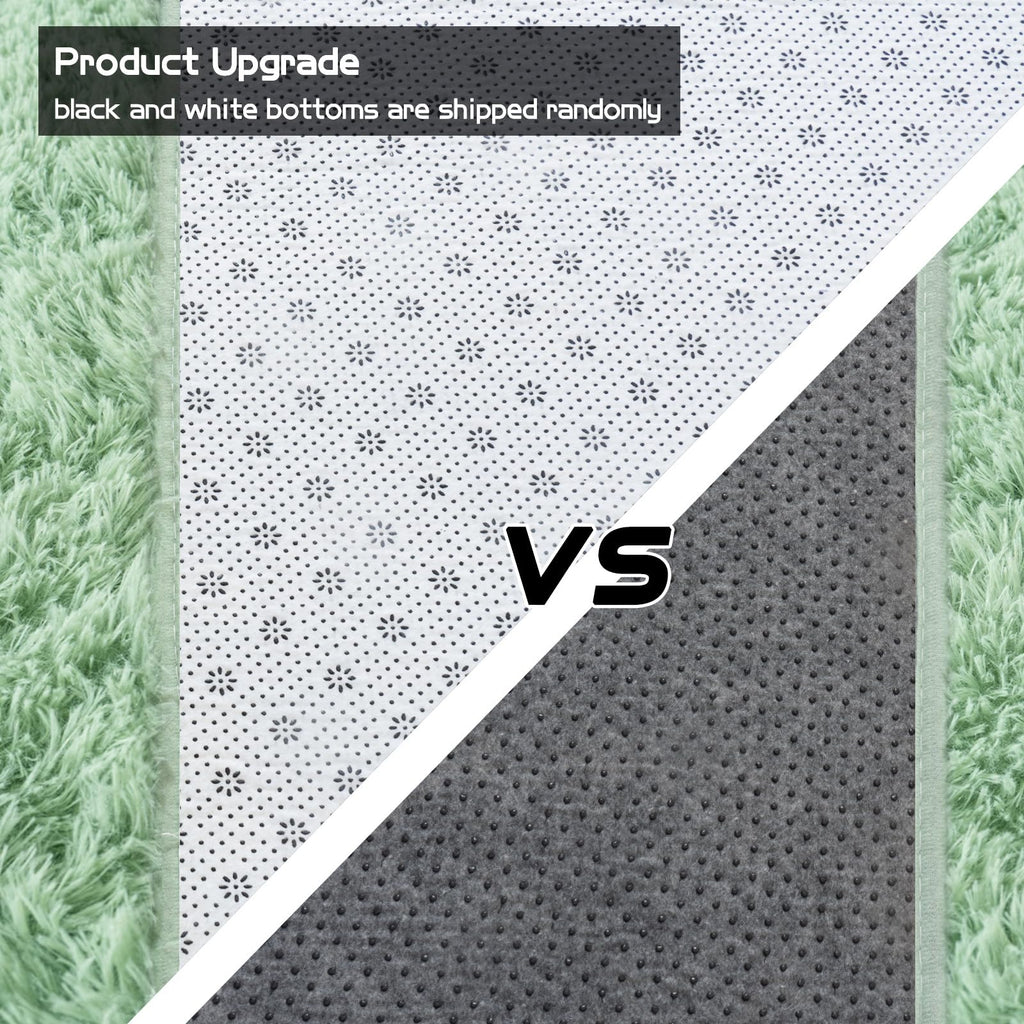 Pionblank Large Rug for Living Room 6x9, Modern Shag Area Rug, Mint Green