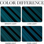 NICETOWN Teal Blackout Cafe Faux Silk Curtains for Small Windows, 42" Wide by 63" Long, 2 Panels, Grommet Thermal Insulated Blackout Satin Drapes for Bedroom