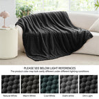 BEDELITE Black Throw Blanket for Couch, Soft Cozy Gifts for Women, 50 * 60