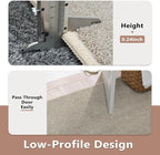 FinRèc Low Pile 5x7 Area Rugs for Bedroom Living Room, Thin Rug Solid Color, Non-Slip Carpet Indoor for Home Decor (Light Tan)