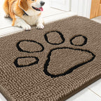 Smiry Dog Door Mat for Muddy Paws, Absorbent Non Slip Dirt Trapper, 30x20