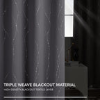 Deconovo Living Room Curtains 63 Inches Long, Blackout Curtains for Bedroom