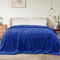 Exclusivo Mezcla Striped Twin Size Fleece Blanket for Bed, Couch, 60"x80"