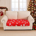 Smiry Printed Couch Cushion Covers, Stretch Soft Couch Covers for Sofa, Washable Non-Slip Sofa Slipcover Furniture Protector for Indoor and Outdoor (2 Pack, Red)