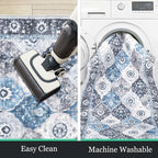 HEBE Hallway Runner Rug 2'x5' Washable Vintage Distressed Area Rugs Non Slip Laundry Rug Runner Boho Floor Carpet Runners for Hallways Entryway Laundry Room Kitchen Bathroom