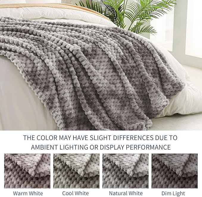 Exclusivo Mezcla 3D Fleece Twin Size Blanket for Bed, Tie-dye Grey
