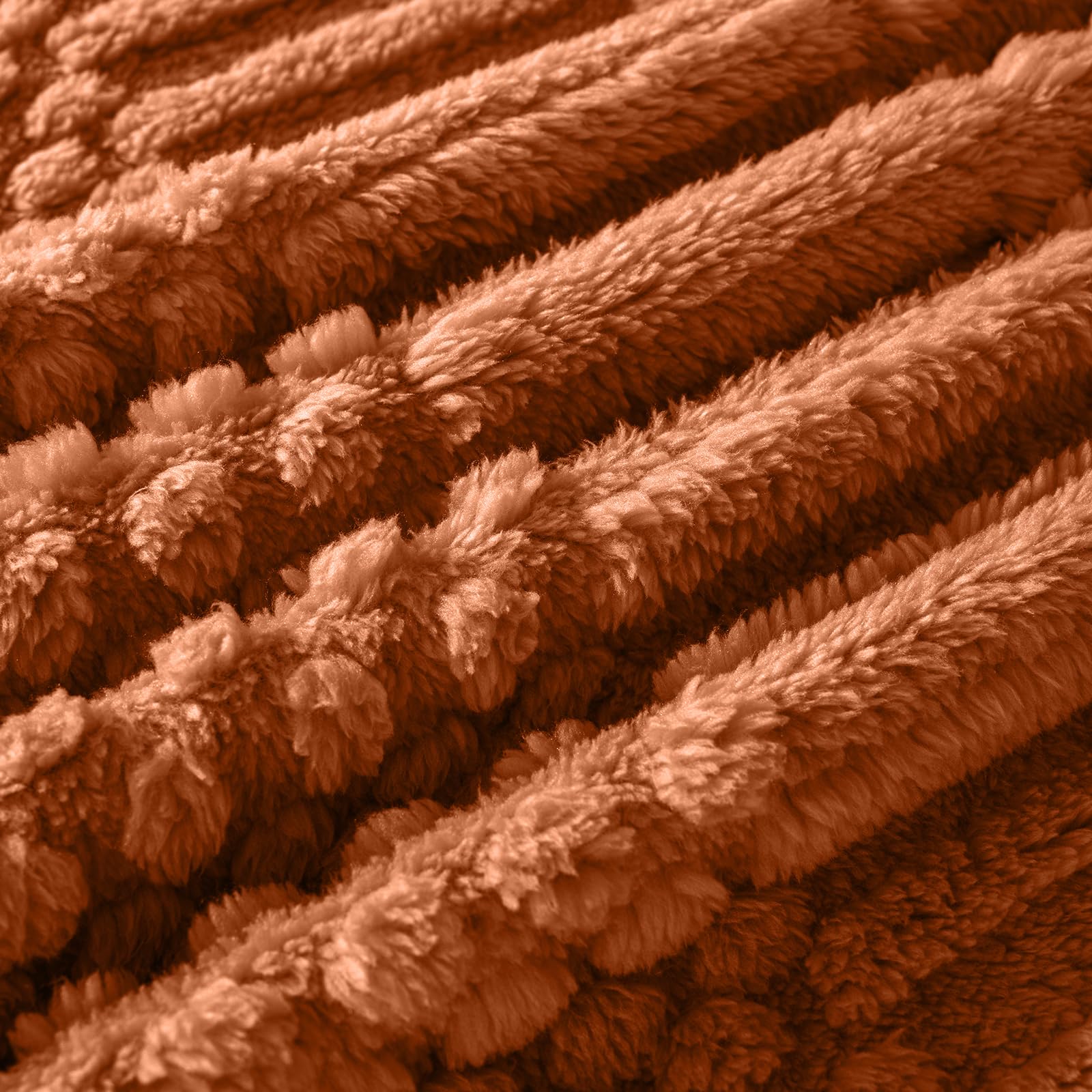 60x80 Inch Rust Twin Blanket - Soft & Fluffy Fleece, Cute & Aesthetic, Perfect for Sofa, Couch, Chair, Bed, Living Room & Bedroom, All-Season Use, Plush & Cozy Decorative Blanket