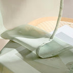 MIULEE Sage Green Sheer Curtains 63 Inches Long, 4 Panels Set, Light Filtering Rod Pocket Voile Drapes Window Treatments, Semi Transparent Airy Fabric for Bedroom and Living Room, 42 x 63 Inches