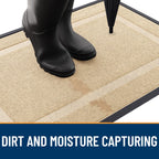 OLANLY Front Door Mat Outside 47x17, All-Season Heavy-Duty Rubber Doormat
