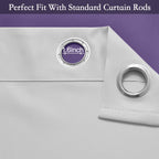 SimpleHome Ombre Gradient Purple White to Gray Curtains for Bedroom,52Wx84L