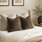 MIULEE Decorative Couch Throw Pillow Covers 20x20 Inch Brown 2 Pack