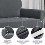 ZNSAYOTX Super Stretch Chair Slipcover Universal Sofa Chair Covers for Living Room Dogs Pet Furniture Protector Spandex Armchair Slipcovers with Anti Slip Foam Sticks (Dark Grey, Chair)