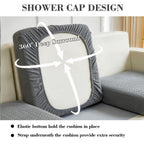 Disayu Couch Cushion Covers Sofa Covers Couch Covers for Sofa Pet Friendly Universal Sofa Covers Washable Stretch Slipcovers for Sectional Sofa (Texture Gray,Back Cover L)
