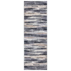 Lansny Modern Abstract Runner Rug 2.6x10, Grey Black Multi Washable Long Kitchen Runner Non-Slip Soft Hallway Rug Runner Thin Print Faux Wool Carpet for Entryway Bedroom Laundry Room Indoor Home Decor