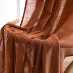MIULEE Burnt Orange Fall Linen Curtains 52x84 Inch for Bedroom Living Room