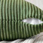 MIULEE Moss Green Decorative Euro Sham Pillow Covers 24x24 Inch 2 Pack