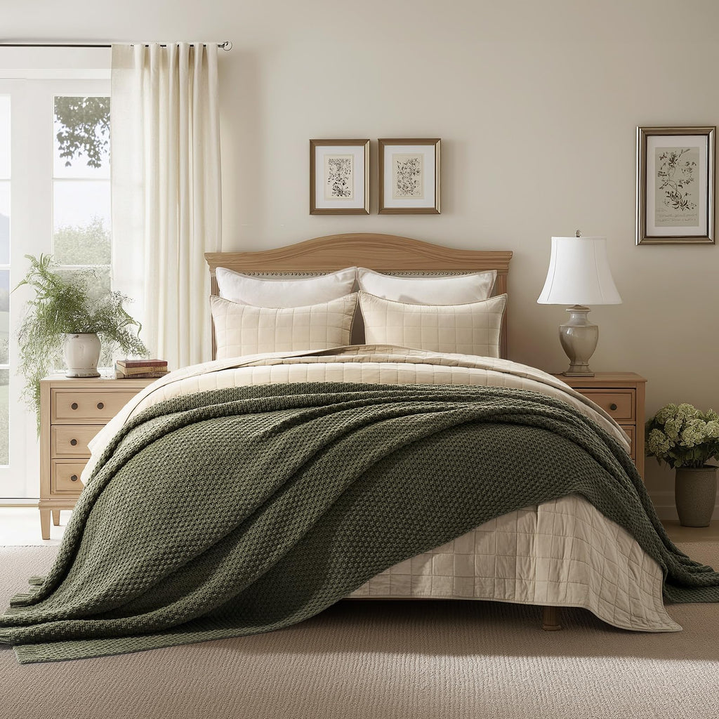 EVERGRACEHOME Chunky Chenille Knit Throw Blanket, 60 x 80, Terracotta Clay