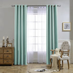 NICETOWN Aqua Blue Room Darkening Curtain Panels - Window Treatment Thermal Insulated Grommet Room Darkening Curtains/Panels/Drapes for Bedroom (2 Panels, 52 by 54, Aqua)
