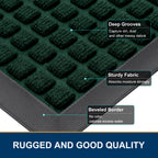 Smiry Front Door Mat Outside Entrance, Natural Rubber Doormat, 71x23 Inch