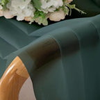 Chyhomenyc Hunter Green Sheer Curtains 36 inch Length 2 Panels, Light Filtering Voile Rod Pocket Short Window Curtians for Bathroom Living Room Farmhouse Small Windows, 42Wx36L inches