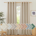 NICETOWN Linen Angora Curtains 120 inches Long for Bedroom, Grommet Privacy Assured Semi Sheer with Light Filtering Thick Flax Linen Window Treatments for Living Room, W55 x L120, 2 Panels