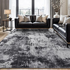 Rugflix 9x12 Area Rugs for Living Room, Washable Beige Grey Large Rug