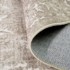2'6"x12 Washable Runner Rug: Vintage Non-Slip Rug for Kitchen NaturalBeige