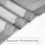 OWENIE Sheer Curtains 96 Inch Length, Elegant Sheer Curtains for Bedroom, Window Voile Sheer Curtain Panels/Drapes/Treatment for Living Room, 2Pcs, Each 42" W x 96" L, Charcoal Gray