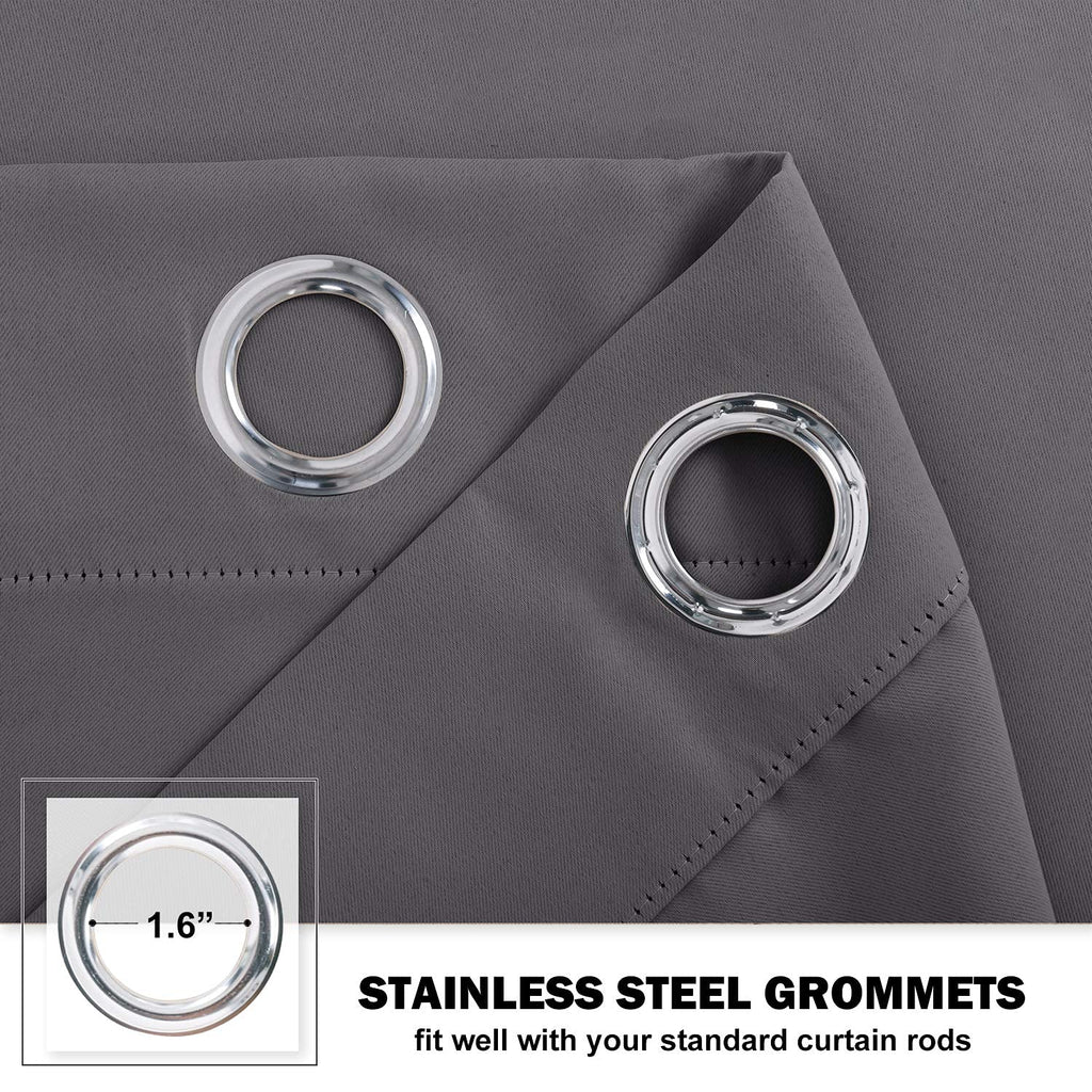 NICETOWN Kitchen Curtains Blackout Drapes for Basement Dorm, 42 W x 36 L