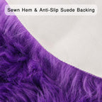 duduta Purple Faux Sheepskin Runner Rugs 2x6 ft, Fluffy Fur Sofa Couch Covers Shag Rug for Bedroom Living Room Hallway Home Decor Non Slip