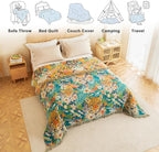 MSGKV Throw Blanket for Couch Cotton Leopard Animals Blanket 50"x60" Sofa Chair Blankets Muslin Spring Breathable All Seasons Lightweight Farmhouse Blankets Home Decor