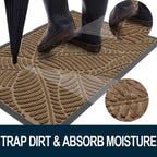 Colorxy Waterproof Front Doormat, Sturdy Natural Rubber Door Mat, 71x47