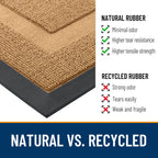 OLANLY Front Door Mat Outside 47x23, All-Season Heavy-Duty Rubber Doormat