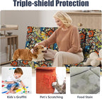 8Pcs Stretch Patio Cushion Covers, Outdoor Couch & Sofa Replacement Slipcovers for Patio Furniture Cushion Covers, Washable Reusable Furniture Protector