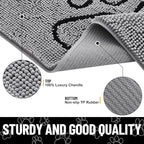 Smiry Dog Door Mat for Muddy Paws, Absorbent Non Slip Dirt Trapper, 59x35