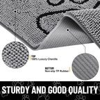 Smiry Dog Door Mat for Muddy Paws, Absorbent Non Slip Dirt Trapper, 45x27