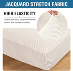 H.VERSAILTEX High Stretch Couch Cushion Covers,Chair Sofa Seat Slipcovers Couch Cushion Cover Stretch Furniture Protector for Kids, Pets(2 Packs Cushion Loveseat Covers, Ivory)