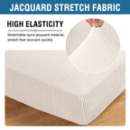 H.VERSAILTEX High Stretch Couch Cushion Covers,Chair Sofa Seat Slipcovers Couch Cushion Cover Stretch Furniture Protector for Kids, Pets(2 Packs Cushion Loveseat Covers, Ivory)