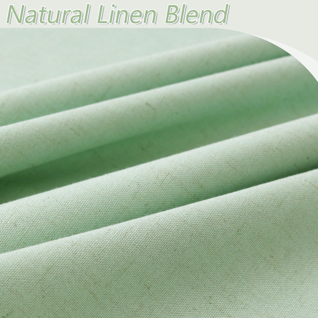 Guken 100% Blackout Curtains 120 Inch Length 2 Panels Set for Living Room Bedroom Back Tab Thermal Insulated Black Out Linen Drapes Room Darkening Window Curtains Aqua Green 52x120