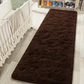 LOCHAS 2x8 Runner Rugs for Hallway, Fluffy Area Rugs for Bedroom, Brown