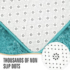 LOCHAS Ultra Soft Indoor Modern Area Rugs Fluffy Living Room Carpets for Children Bedroom Home Decor Nursery Rug 4x5.3 Feet,Teal Blue