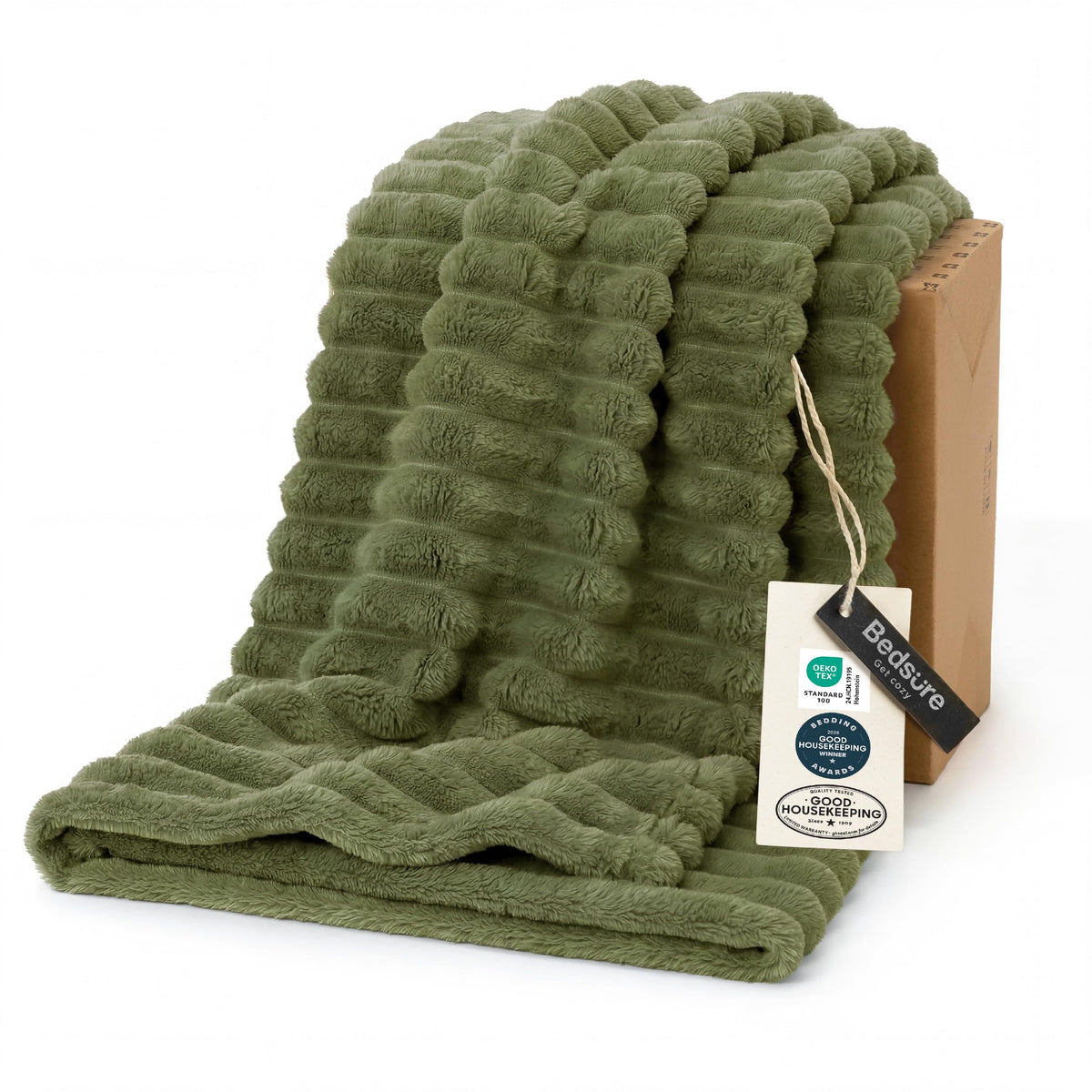 Bedsure Soft Throw Blanket for Couch Decor Gifts Lavender Fog 50"x60"