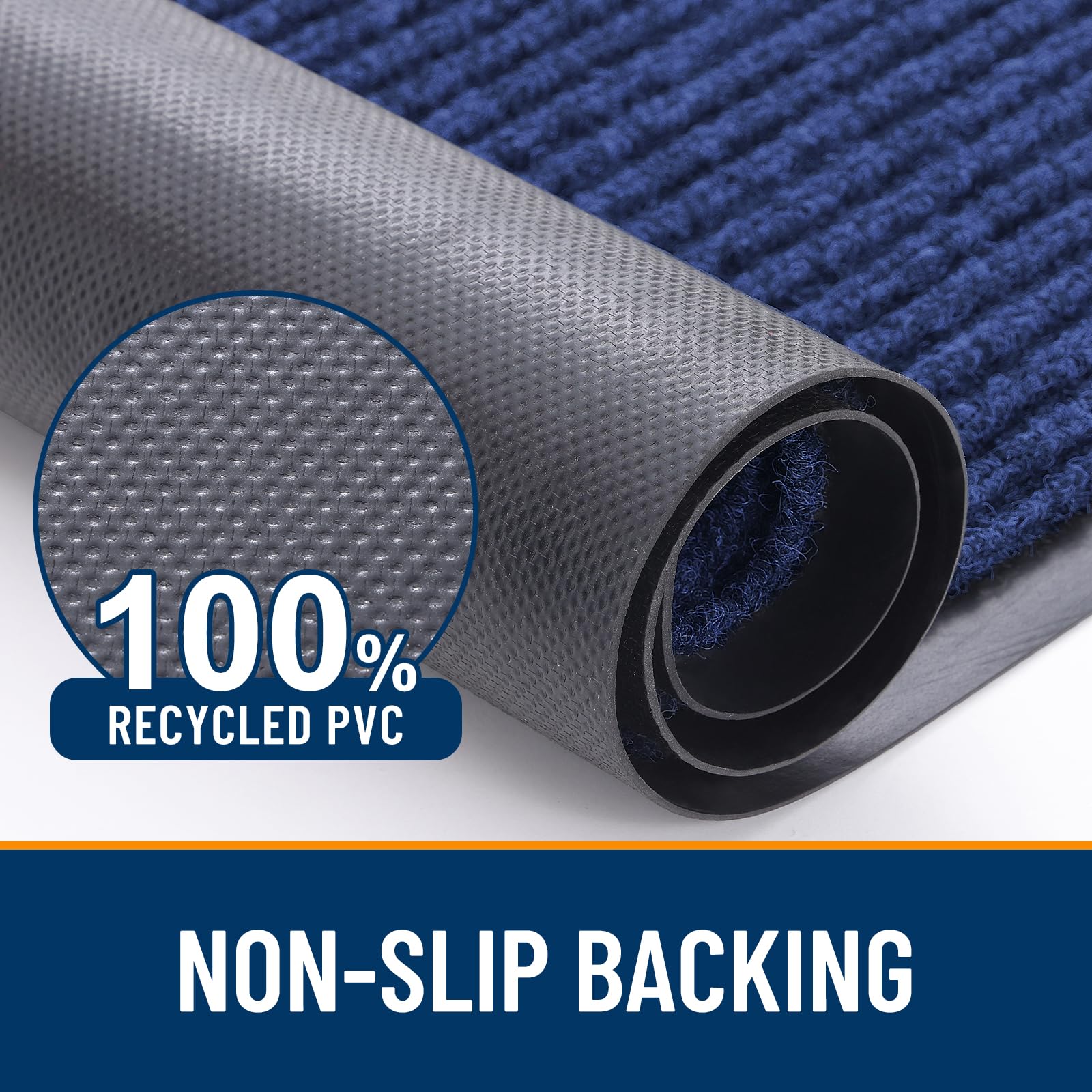 OLANLY 2-Pack Front Door Mats 59x23, Waterproof Heavy-Duty Doormats