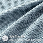 MIULEE Pack of 2 Couch Throw Pillow Covers 20x20 Inch Coastal Light Blue Modern Boho Accent Decorative Pillow Covers Soft Chenille Farmhouse Cushion Covers for Home Decor Bed Sofa Living Room